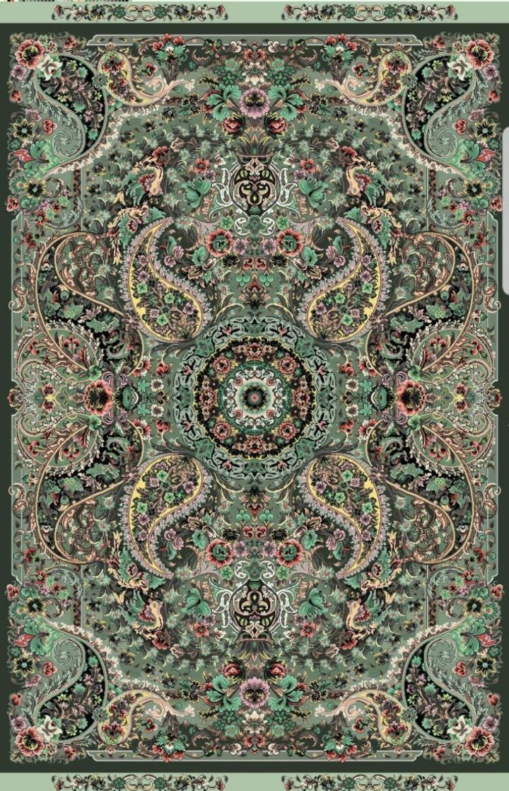 5924899031576855177 فرش ذرع و نیم تمام ابریشم